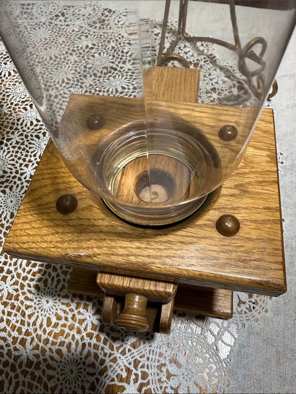 Vintage wood Amish gumball/nut dispenser